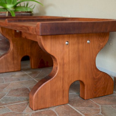 Sea Ranch Bench (Options: 2 Seatings, No Engraving, Galvanized Bolts, Transparent Premium Sealant).