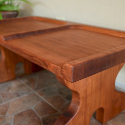 Sea Ranch Bench (Options: 2 Seatings, No Engraving, Galvanized Bolts, Transparent Premium Sealant).