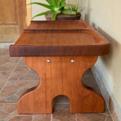 Sea Ranch Bench (Options: 2 Seatings, No Engraving, Galvanized Bolts, Transparent Premium Sealant).