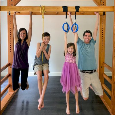 Sheldon's Monkey Bar (Options: 8ft H, 8 ft L, Douglas-fir, Standard Step Option, Transparent Premium Sealant). Photo Courtesy of R. Bartlett of Flagstaff, AZ.