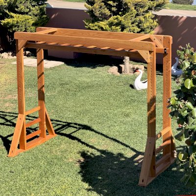 Sheldon's Monkey Bars (Options: 8 ft H, 9 ft L, Douglas-fir, Standard Step Option, Transparent Premium Sealant).