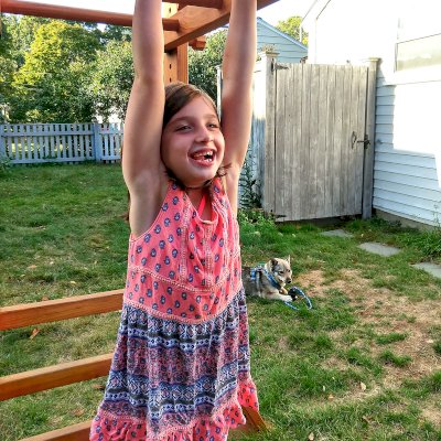 Sheldon's Monkey Bars (Options: 7 ft H, 120.5'' L, Douglas-fir, Standard Step Option, Transparent Premium Sealant). Photo Courtesy of R. Banks of Beverly, Massachusetts.
