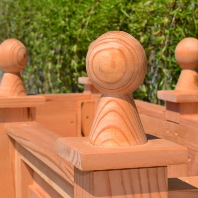 Soleil Planters (Options: 42" L, 18" W, 18" H, Douglas-fir, 3-inch feet, Interior and Exterior of Box with Sealant (No Growing Vegetables), Transparent Premium Sealant).