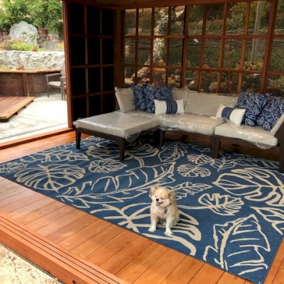Sun Gazebo with Sliding Doors (Options: 12' L, 14' W, California Redwood, 4' x 6' Skylight, with Flooring, Transparent Premium Sealant). Photo Courtesy of A. Ramon of South San Francisco, CA.