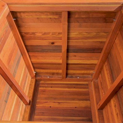 Tapered Planters (Options: 31" Square Base x 41" Square Top x 36"H, California Redwood, Standard Base, Interior and Exterior of Box with Sealant (No Growing Vegetables), Transparent Premium Sealant).