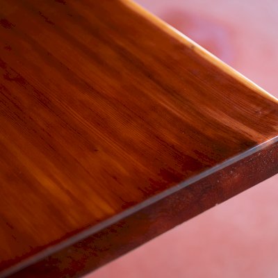 Ancient Redwood Epoxy Finish Slab Table (Options: 11' L, 34" W, 2" Tabletop Thickness, Standard Steel Legs).