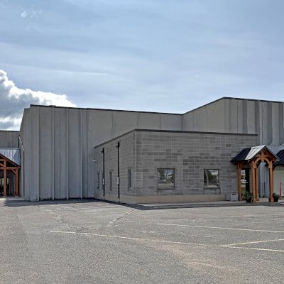 Custom Cardinal's Nest Pavilions in Douglas-fir (Sizes: 21' L x 21' W, 11' L x 11' W, and 7' L x 7' W). Photo Courtesy of Harvest Outreach Church, in 1155 21st Ave North, Wahpeton, ND 58075.