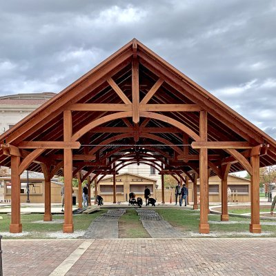 Cardinal's Nest Pavilion (Options: 80' L x 34' W, California Redwood, Transparent Premium Sealant).