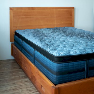 Chest Beds (Options: Queen Size, Douglas-fir, Seamless Headboard, Sets of Drawers on Both Sides, Transparent Premium Sealant). 
