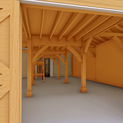 Heavenly Horse Barndominium (Options: 41' L x 32' W). Image shown is a scaled rendering.
