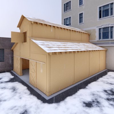 Heavenly Horse Barndominium (Options: 41' L x 32' W). Image shown is a scaled rendering.
