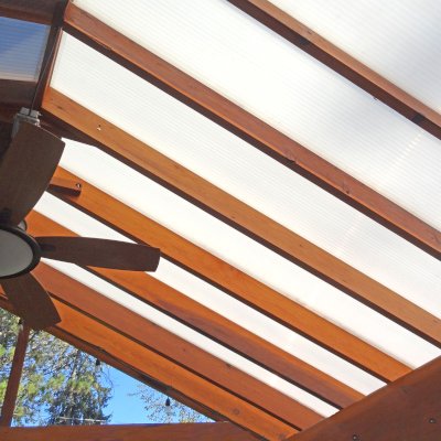 Illuminati Porch Pavilion - Polycarbonate Roof Detail