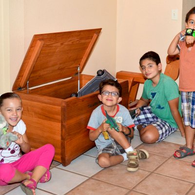 The Little Prince Toy Chest (Options: Mature Redwood, Custom Engraving, Transparent Premium Sealant).
