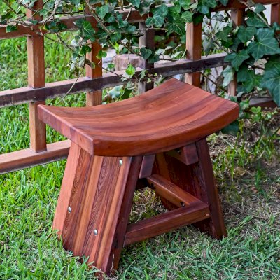 Sanctuary Wood Patio Bench (Options: Old-Growth, No Engraving, Transparent Premium Sealant).