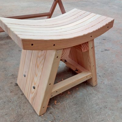 Sanctuary Wood Shower Bench Under Construction.