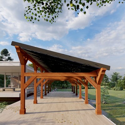 Render of a Solar Pergola