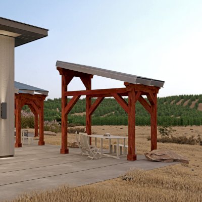 Render of a Solar Pergola