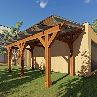 Render of a Solar Pergola