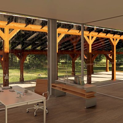 Render of a Solar Pergola