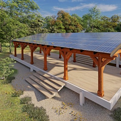 Render of a Solar Pergola