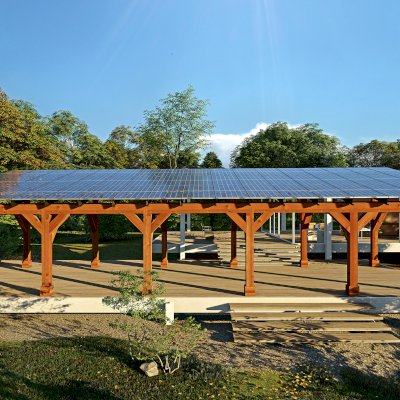 Render of a Solar Pergola