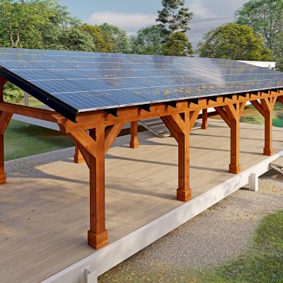 Render of a Solar Pergola
