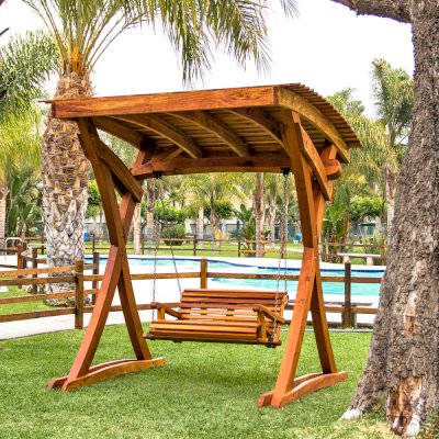 Summerbreeze Swing Sets (Options: Standard Bench, Redwood, Ensenada Seat Style, Transparent Premium Sealant).