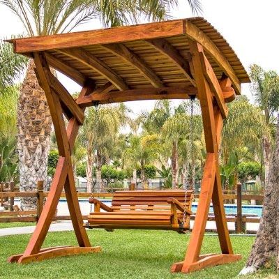 Summerbreeze Swing Sets (Options: Standard Bench, Redwood, Ensenada Seat Style, Transparent Premium Sealant).