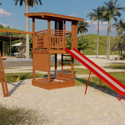 Render of a Tower Jungle Gym.