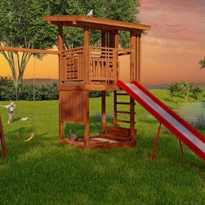 Render of a Tower Jungle Gym.