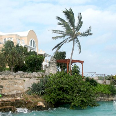 Great view from Bermuda - Traditional Wooden Garden Pergola (Options: 16' L x 10' W, Mature Redwood, No Electrical Wiring Trim, Open Roof with Slats at 6", Rafters at 18", Lengthwise Roof Support Timbers, 4-Post Anchor Kit for High-Wind, No Ceiling Fan Base, No Privacy Panels, No Curtain Rods, 9' Post Height, Transparent Premium Sealant).