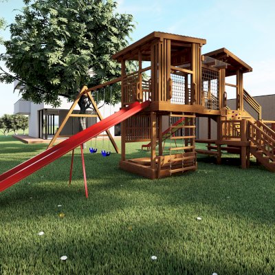 Render of an Ultimate Funhouse Jungle Gym.