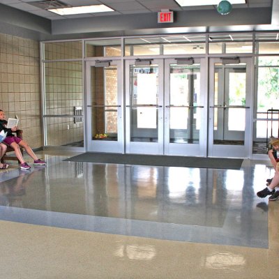 Ti Amo Benches (Options: 5 ft, California Redwood, No Cushion, No Engraving, Transparent Premium Sealant). Photo Courtesy of Saint Mary School. 