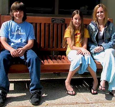 Ti Amo Benches (Options: 6 ft, Old-Growth Redwood, No Cushion, No Engraving, Custom Plaque Provided by Customer, Transparent Premium Sealant). Along with the lovely family who purchased the very first one and suggested the name! 