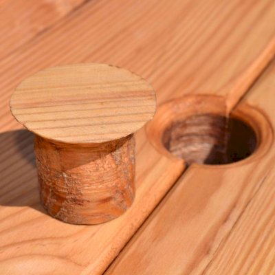 Umbrella Hole Plugs (Options: Douglas-fir, Transparent Premium Sealant).