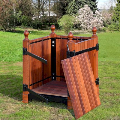 Versailles Planter (Options: 30" W x 36" L x 36" H, Old-Growth Redwood, Interior and Exterior of Box with Sealant (No Growing Vegetables), Transparent Premium Sealant).