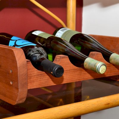 Wine Racks (Options: 3-Bottle, Mature Redwood, Transparent Premium Sealant).