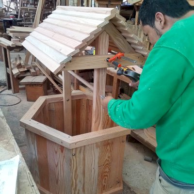 Wishing Well Under Construction.