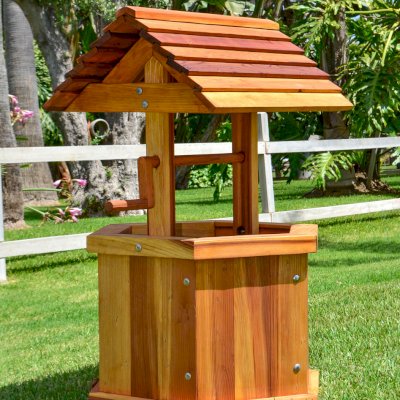Wishing Wells (Options: Kid's 22", Redwood, Transparent Premium Sealant).