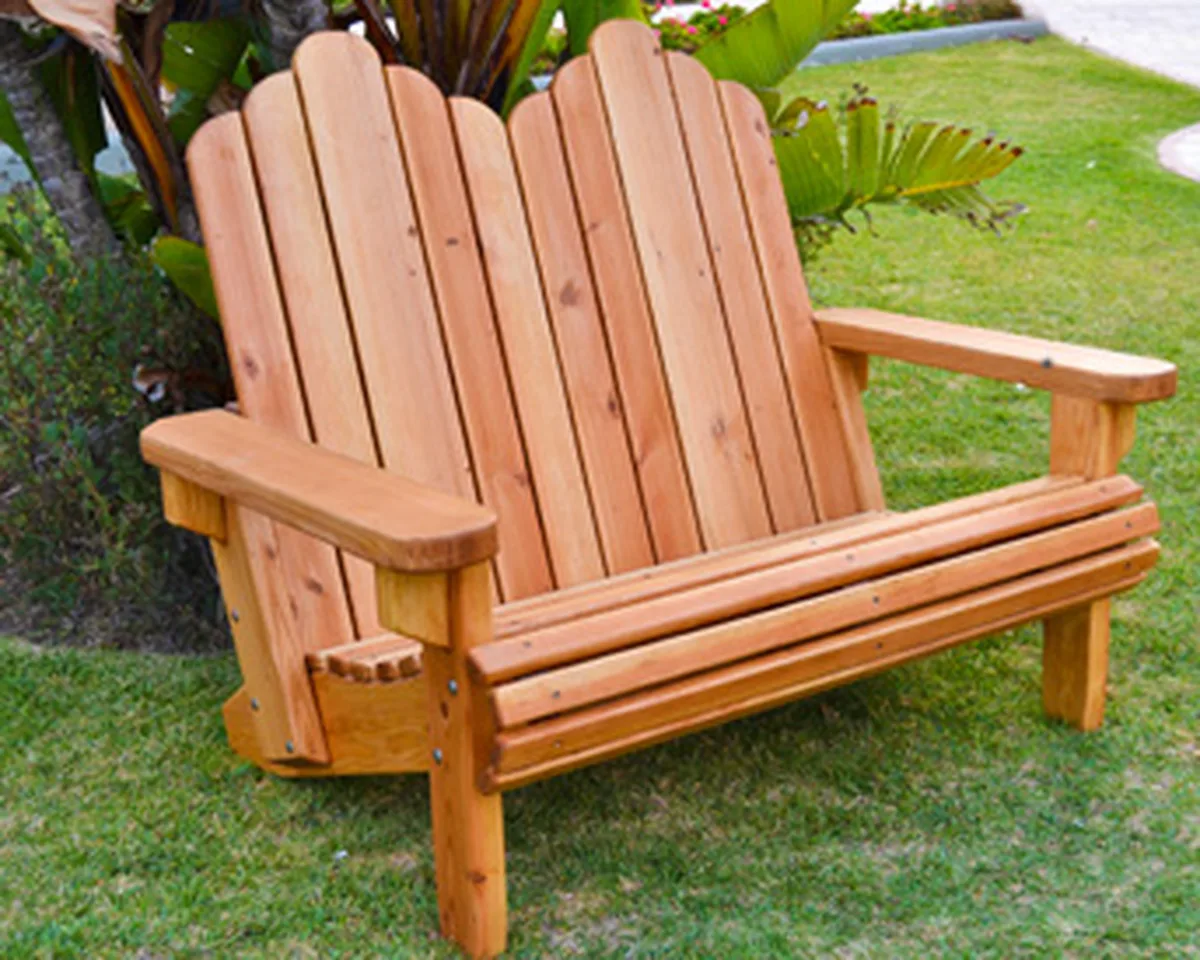 Adirondack Wooden Loveseat