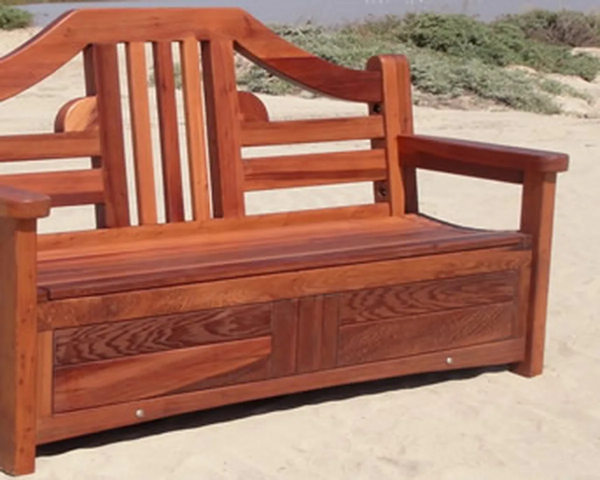 Alan's Redwood Storage Bench