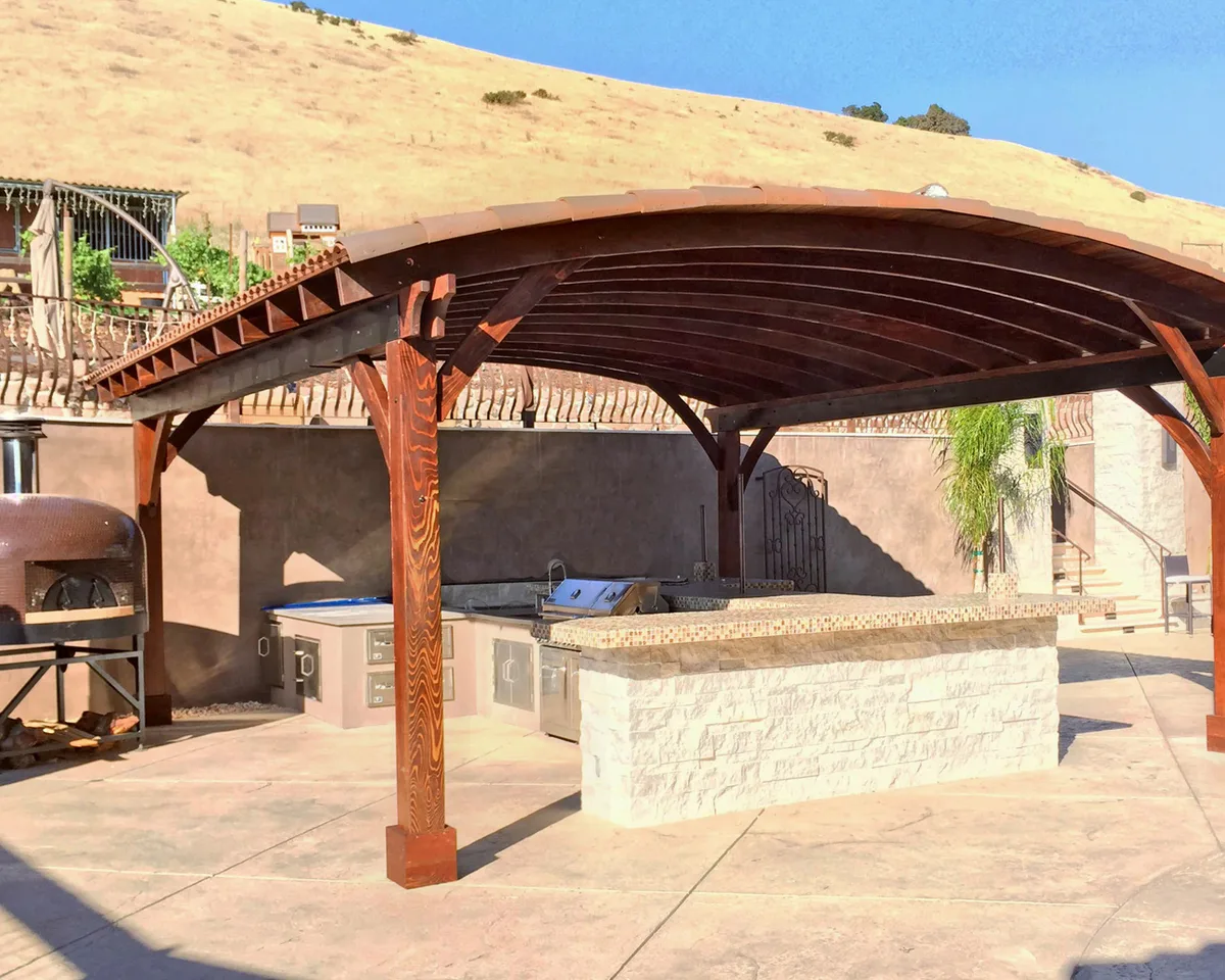 Arched Thick Timber Pavilion