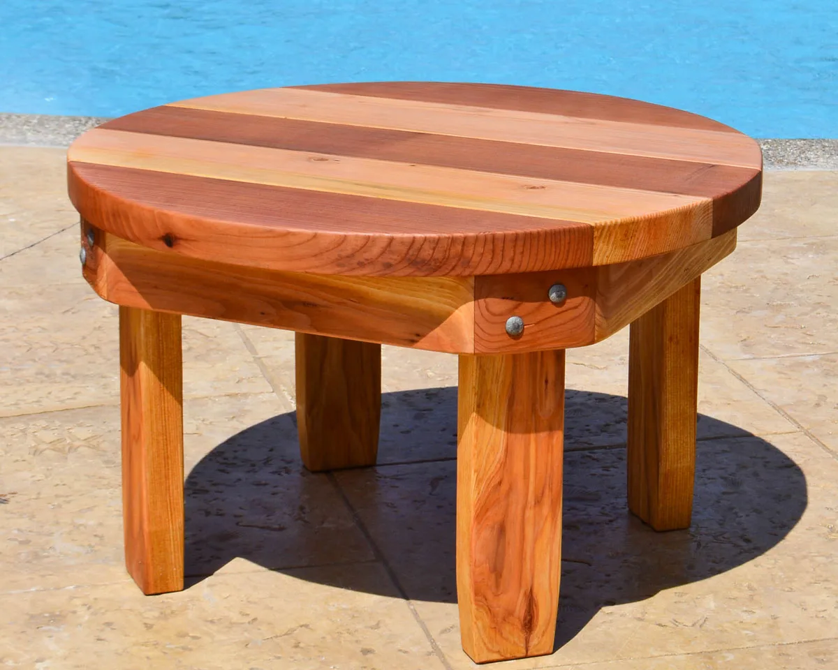Ashley's Round Small Wood Side Table