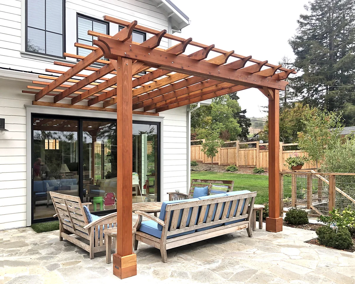 Attached Garden Pergolas