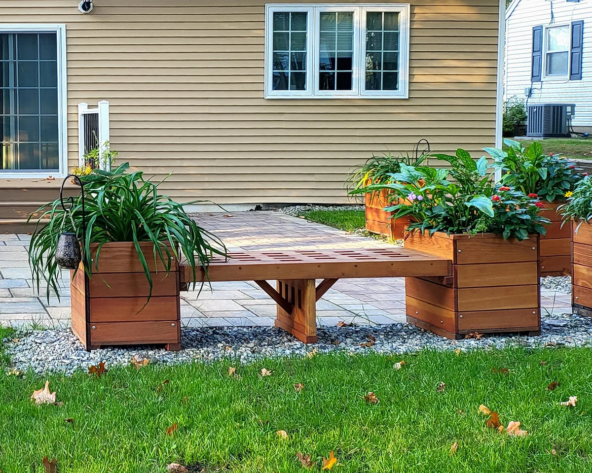 Bench and Planters Combo