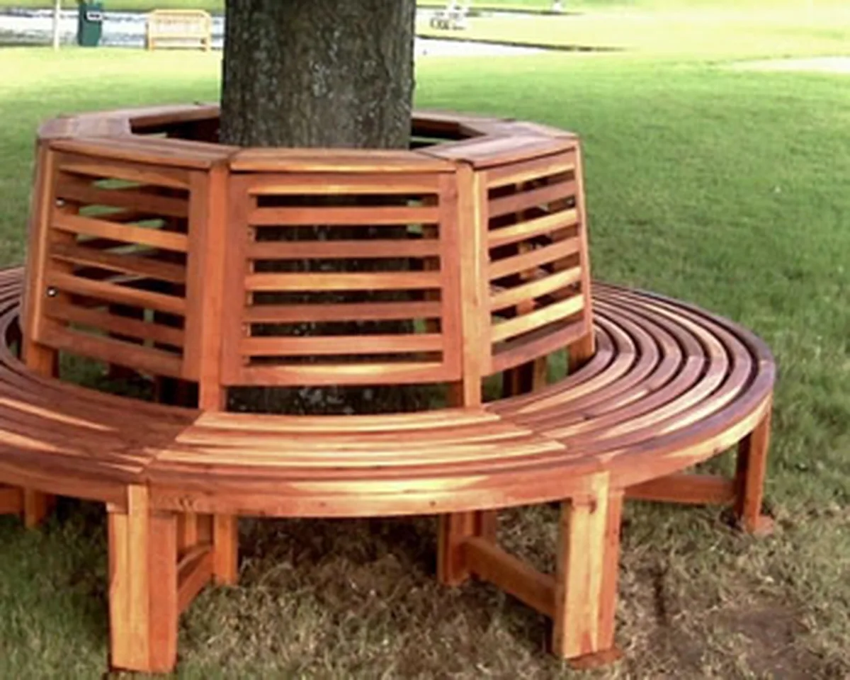 Forever Wood Tree Bench