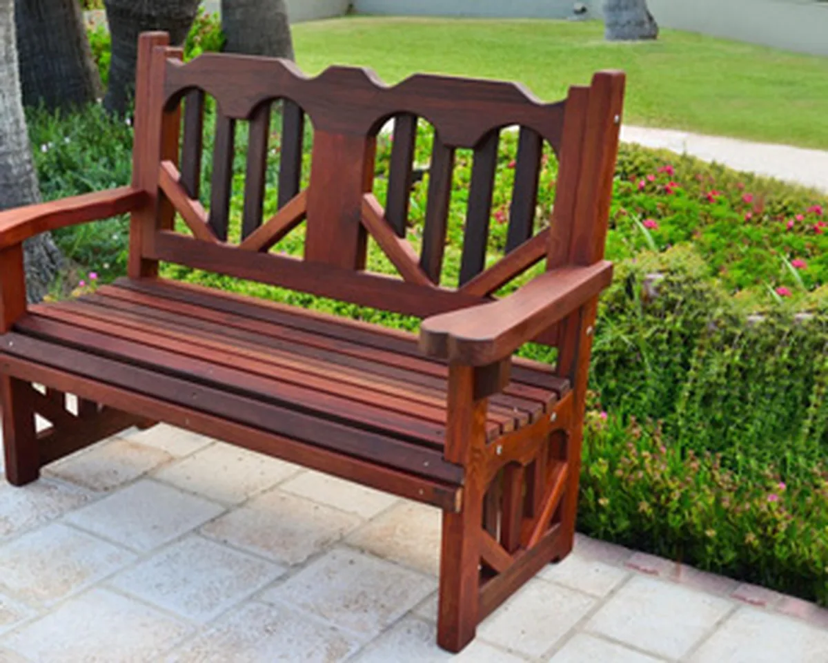 Heart Redwood Bench