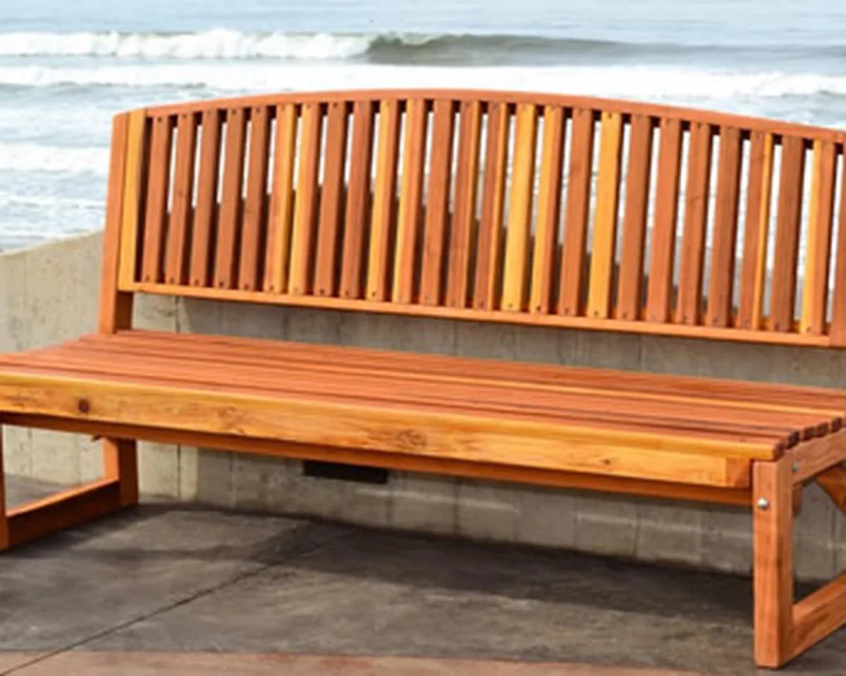 Moonlight Redwood Bench