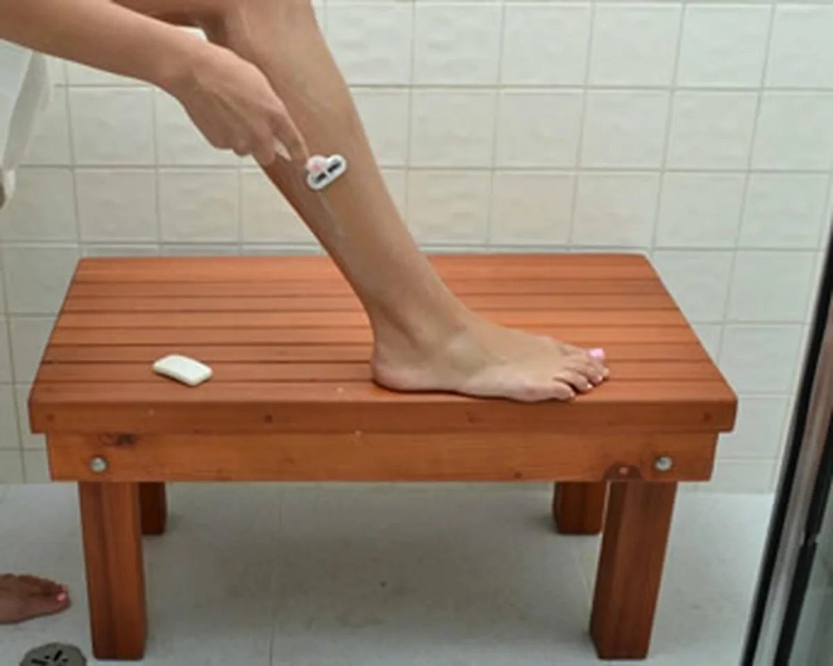 Patio Wood Shower Bench