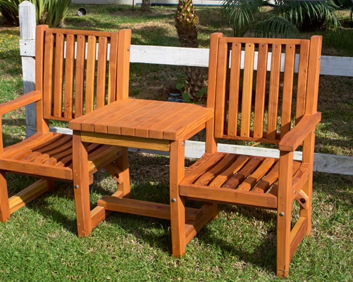 Ruth Vignette Wood Settee